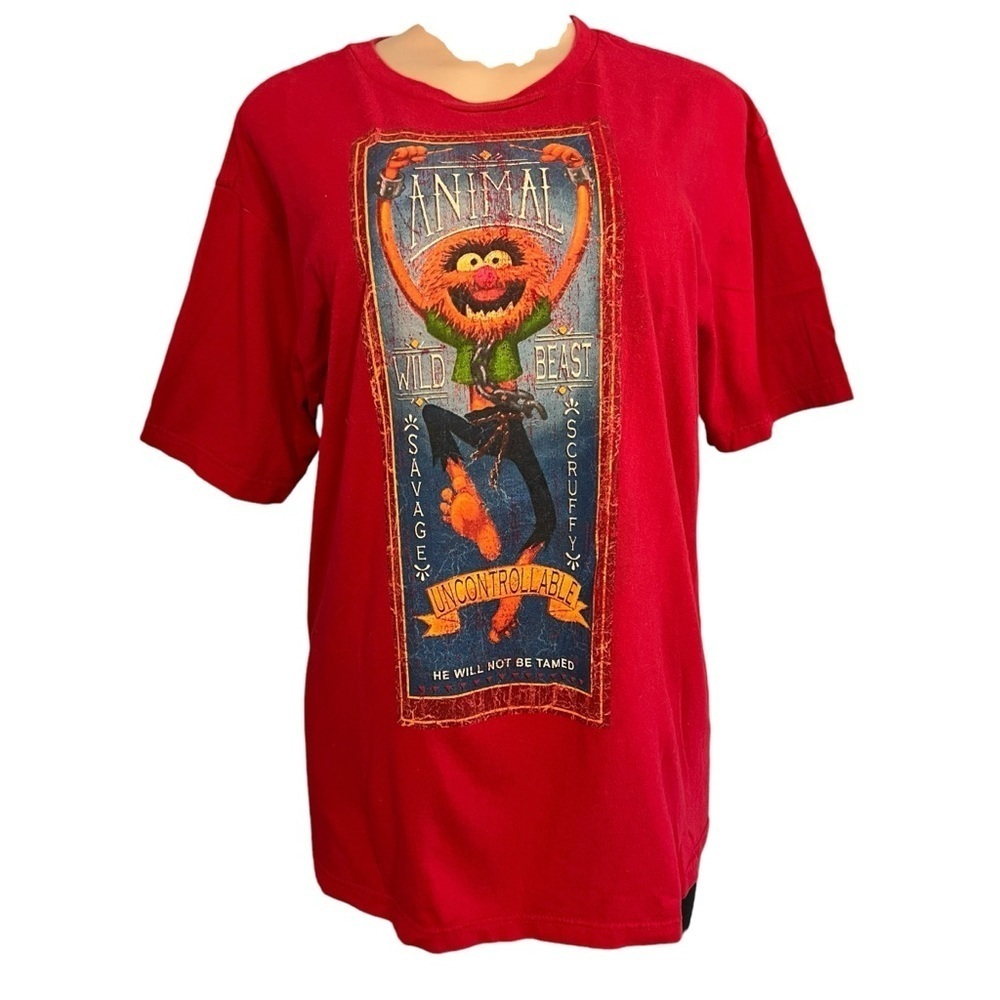 3/$30 ☀️ Disney The Muppets Animal Uncontrollable Red Shirt